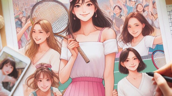 Ein Bild als Werbung für einen Tennistag nur für Frauen.
